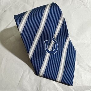 Indianapolis Colts Men's Necktie NFL Football Sports Logo Striped Blue "58x4"